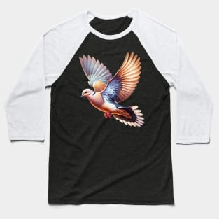 Flying Mourning Dove Baseball T-Shirt